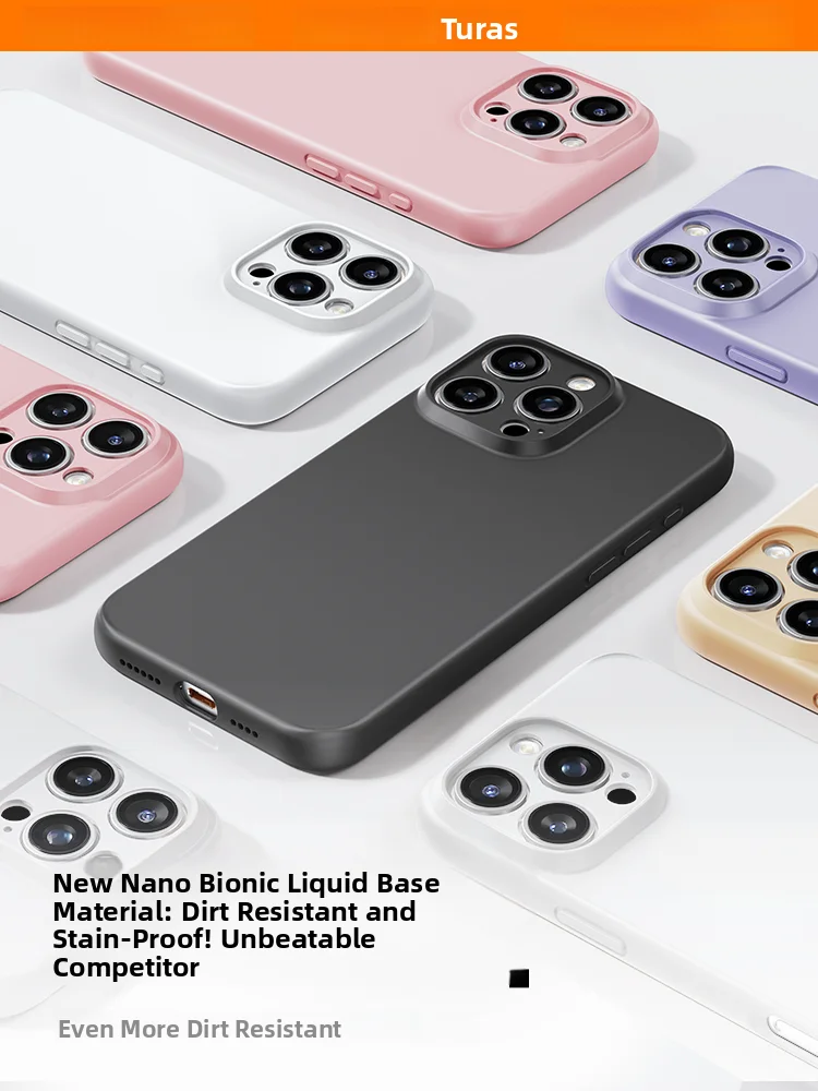 

Torras Ultra-Thin Full-Coverage Liquid Silicone Phone Case for 6ProMax iPhone 6 New Advanced Feel 5P Anti-Fall 4Pro...