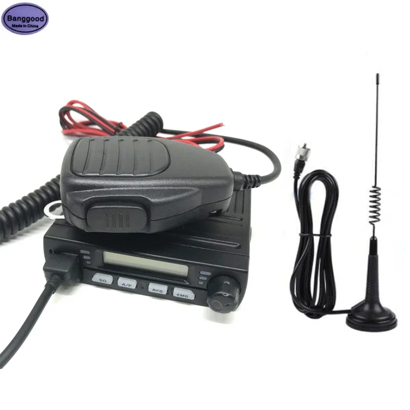 

CB-40M Citizen Band Radio AM/FM Mini Mobie CB Radio 25.615--30.105MHz 4W/8W Amateur Car Radio Station w/ Mag-1345 Antenna or not