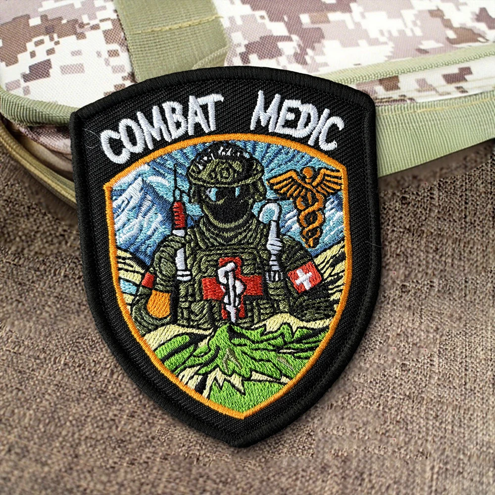 Parche táctico serpiente militar bordado con velcro para ropa - imagen 2