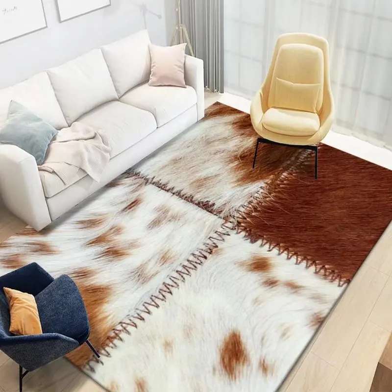 Fluffy Leopard Carpet Skin Plush Area Rug for Home Office Living room Bedroom Premium Cheetah Print Rugs Floor Mat Home Decor