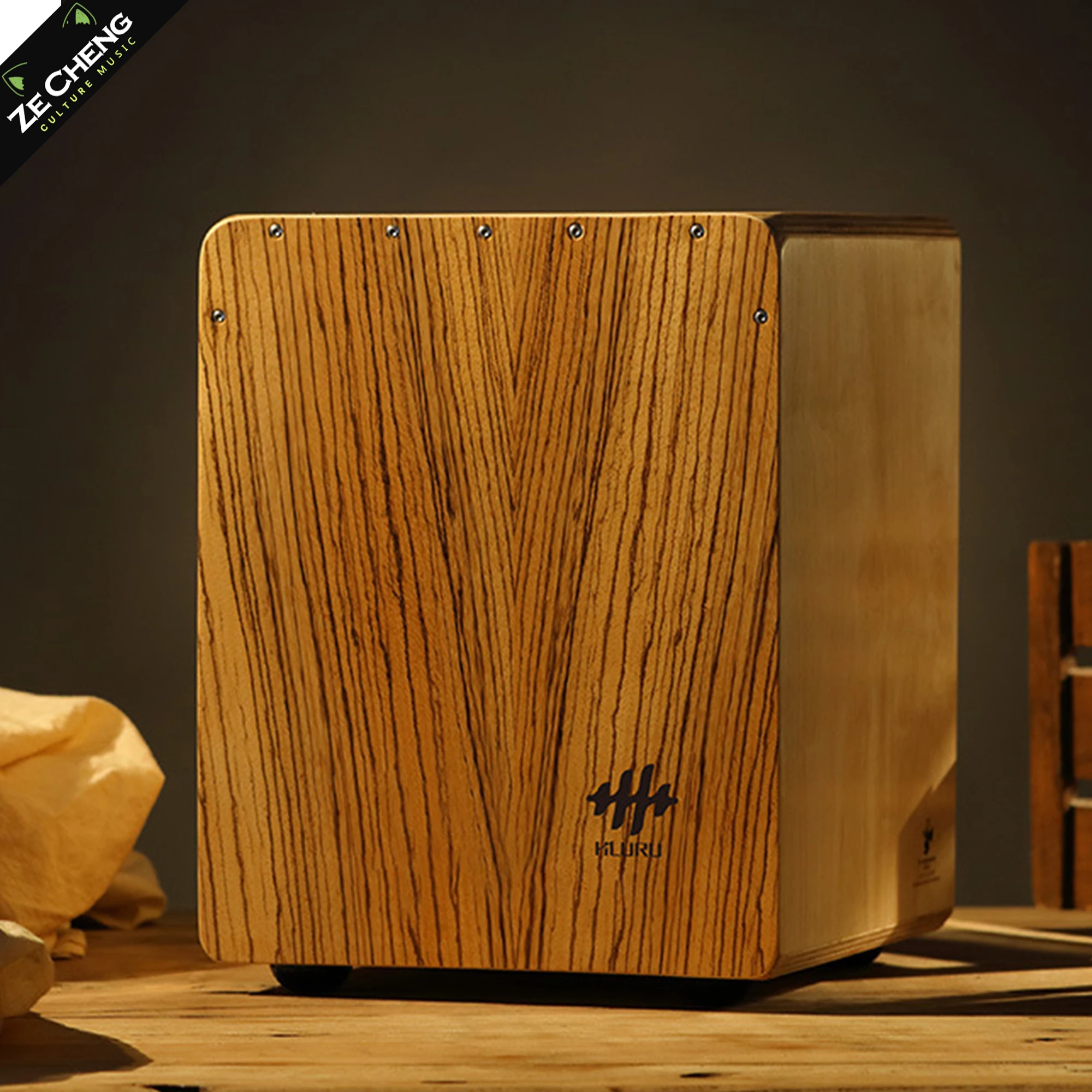 Solid Wood |   Portable |   Fantastic Sound) Professional Cajon Drum Box - Hand Percussion Instrument for Beginners, Travel & Meditation