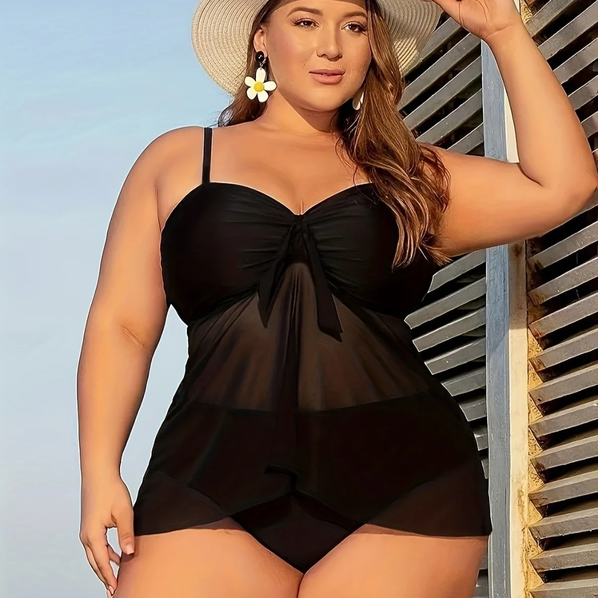 

Sexy Plus Size Swimwear High Waist Women Swimsuit Mesh Black Large Bikini Set Micro Biquini Female Bathing Suit 2024 Mujer 5XL