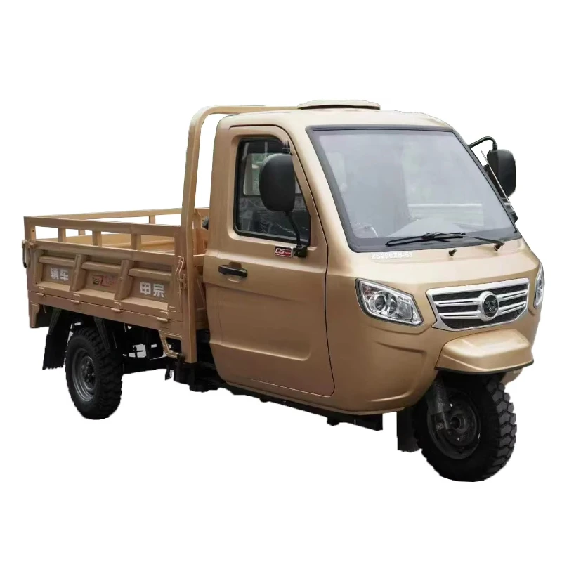 Super Design 250cc Gasoline Diesel Cargo Motor Tricycle Gasoline Tricycle, with cabin and air conditioning