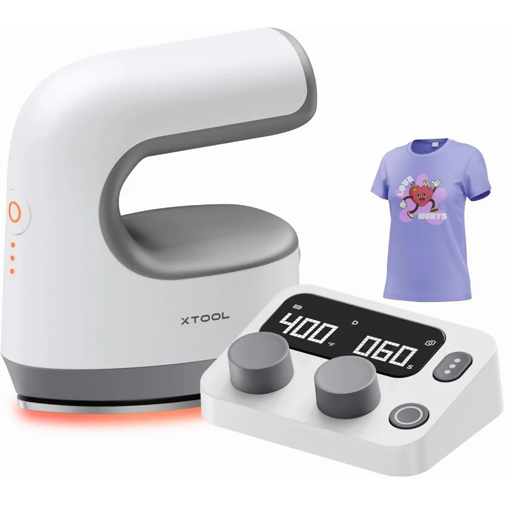 

Mini Heat Press Machine with Wireless Control Pod- Ultra Light Portable Small Heat Press Machine for T-Shirts Shoes Hats, 4 Cus
