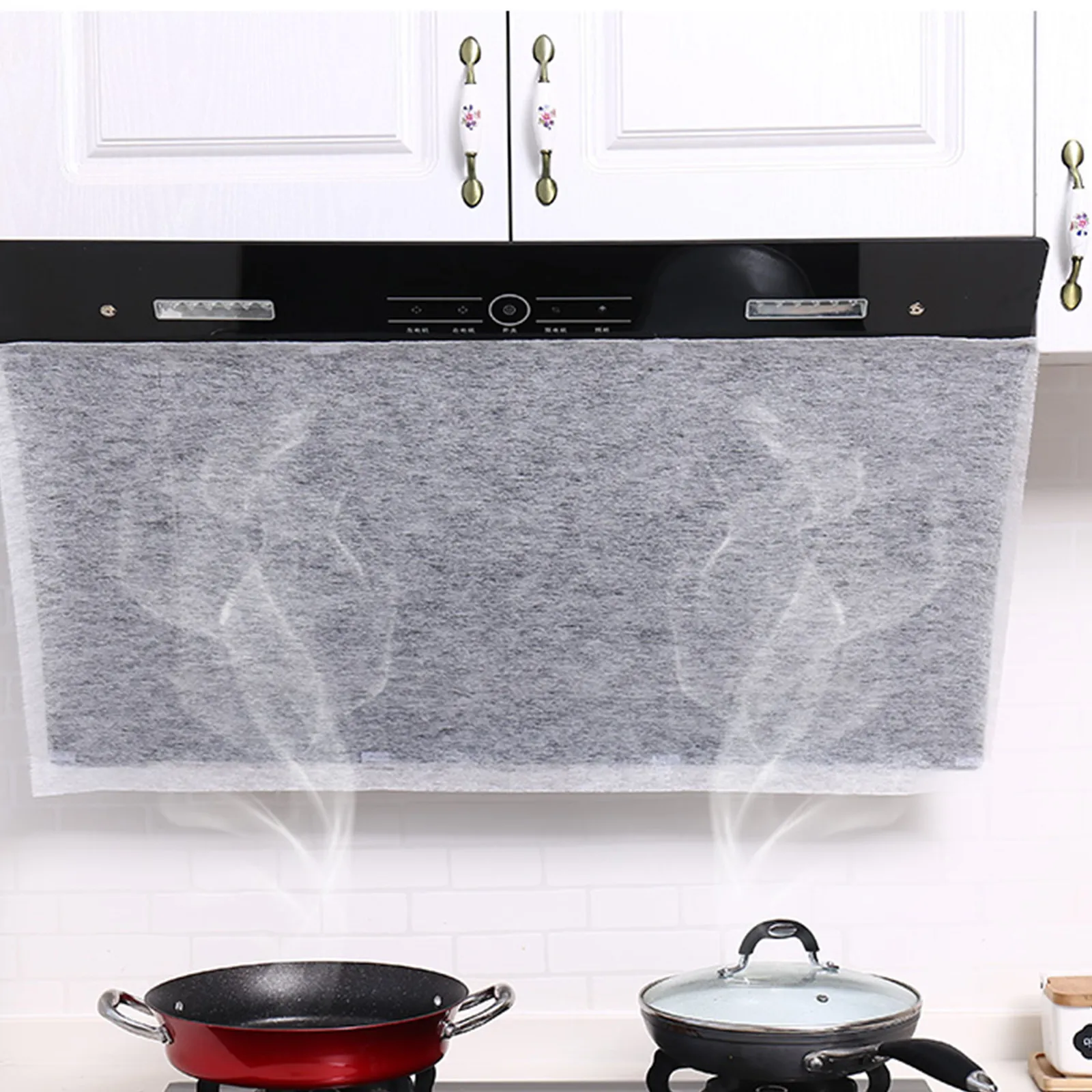10M Range Hood Filter Paper Oil-Absorbing Non-Woven Fabric Sticker Prevents Oil Buildup Maintains Suction Exhaust