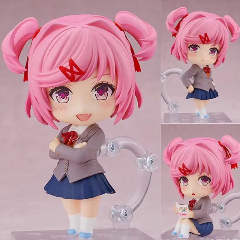 

10cm anime figure Doki Doki Literature Club! Natsuki #2077 clay man Action figure with box toys collection doll birthday gifts