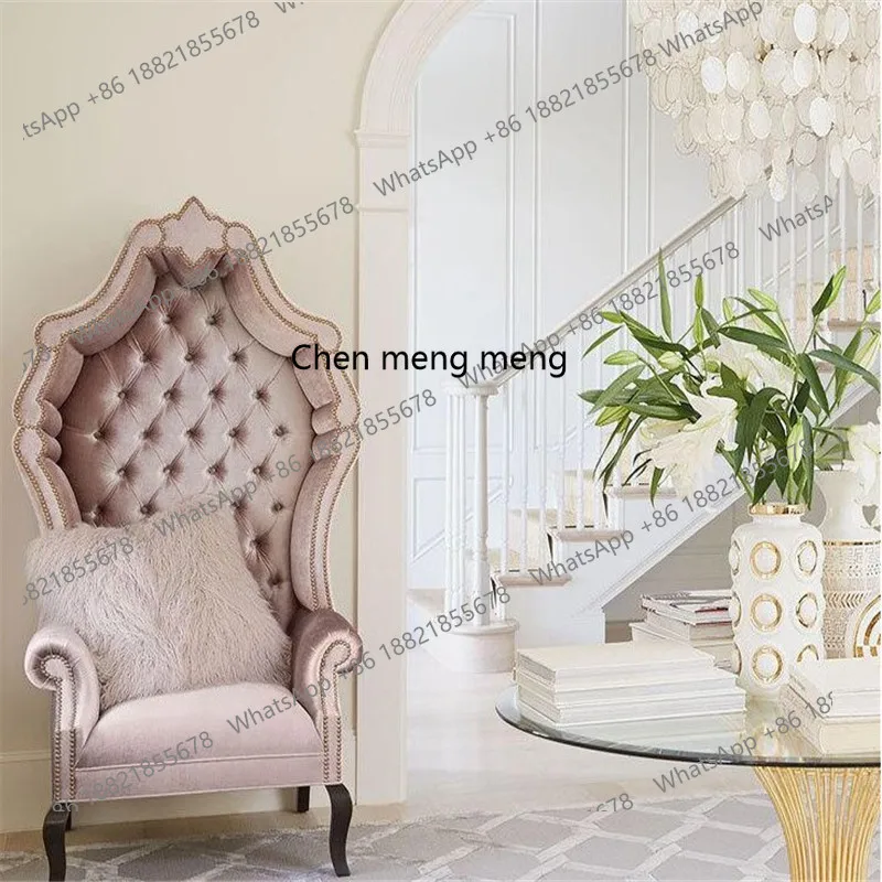 American neoclassical creative sofa high back princess chair fabric space chair studio furniture soft bag bird cage