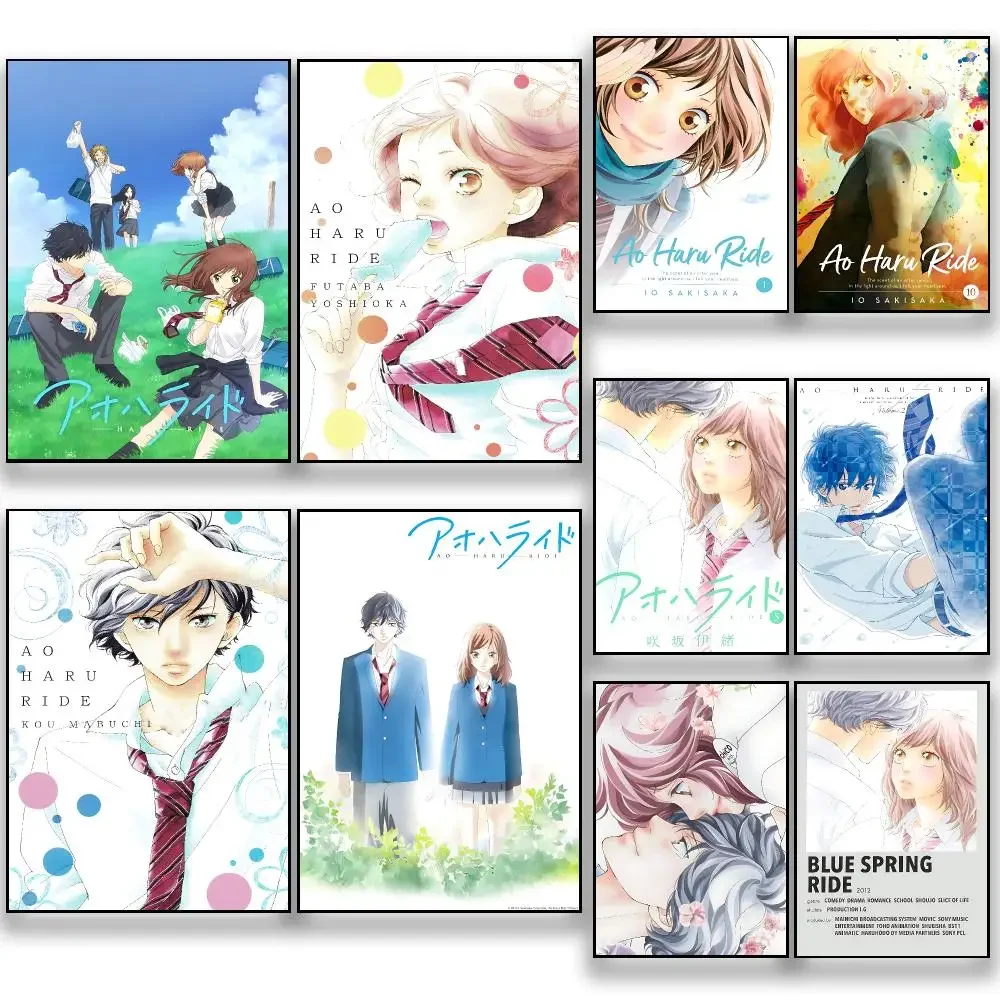 Anime A-Ao Haru Ride School Romance Poster HD Removable Wall Art Gift Bedroom Lounge Dorm Office Gaming Cafe Bars