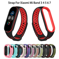 Strap For Xiaomi Mi Band 3 4 5 6 7 Silicone Bracelet Wristband Replacement Mi band 7 6 5 4 3 Strap Sport Watchband Accessories