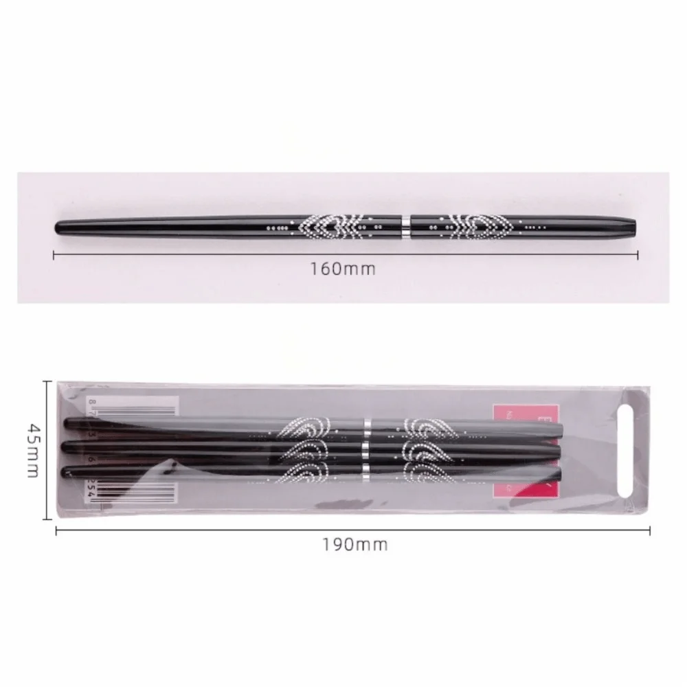 Metal Handle Nail Eyeliner Brushes 7mm/9mm/11mm Black Color Nail Art Liner Brush Thin Design Nail Drawing Pens Gel Polish Design view 6