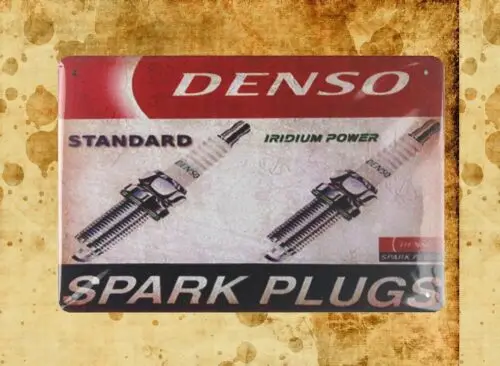 Denso spark plugs tin metal sign garage poster advertising wall art