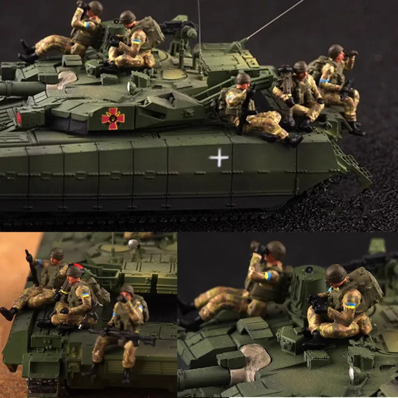 Modell im Maßstab 1:72 5 Stück realistische ukrainische Panzers ol daten Action figur Soldaten Puppe Spielzeug DIY Szene Zubehör Sammlung Anzeige