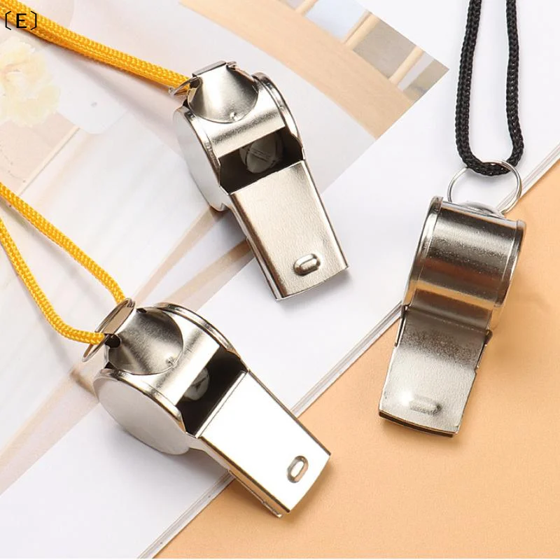 

2 шт. свистки из нержавеющей стали с ремешком, свистки для активного отдыха на природе, супергромкие, для экстренных ситуаций и выживания〔Winter5〕