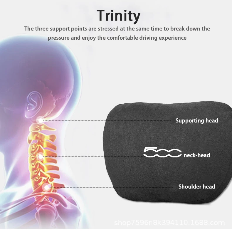 Dla Fiat Abarth 500 Abarth 2020 Wysokiej jakości zamszowy zagłówek samochodowy Podparcie szyi Miękka poduszka pod szyję Akcesoria do wnętrza