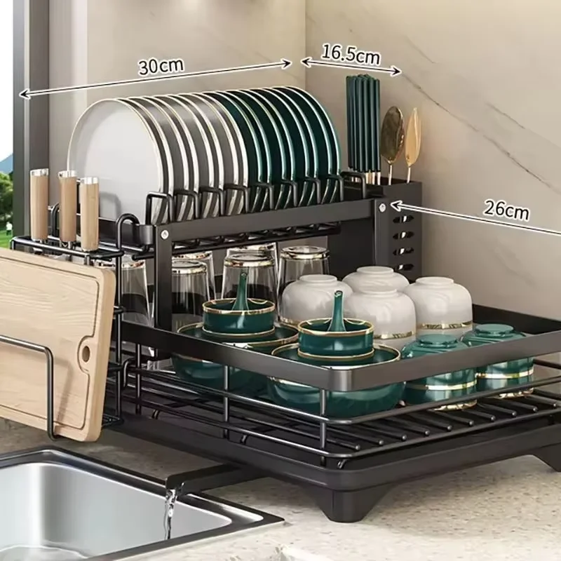 2025 nuevo estante para cuencos para el hogar, escurridor, almacenamiento de platos, armario pequeño, estante de almacenamiento de cocina, suministros de almacenamiento multicapa, estante para platos