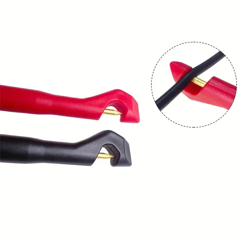 Kit Uji Multimeter dengan Probe Penusuk Kawat, Steker Pisang 4mm, Set Probe Pengait Penusuk untuk Elektronik 1000V/20A