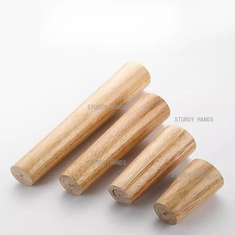 2PCS Solid Wood Sofa Legs, Cabinet Support Feet, Furniture Support Feet, Straight/tilted Table Legs Home Accessories with Screws