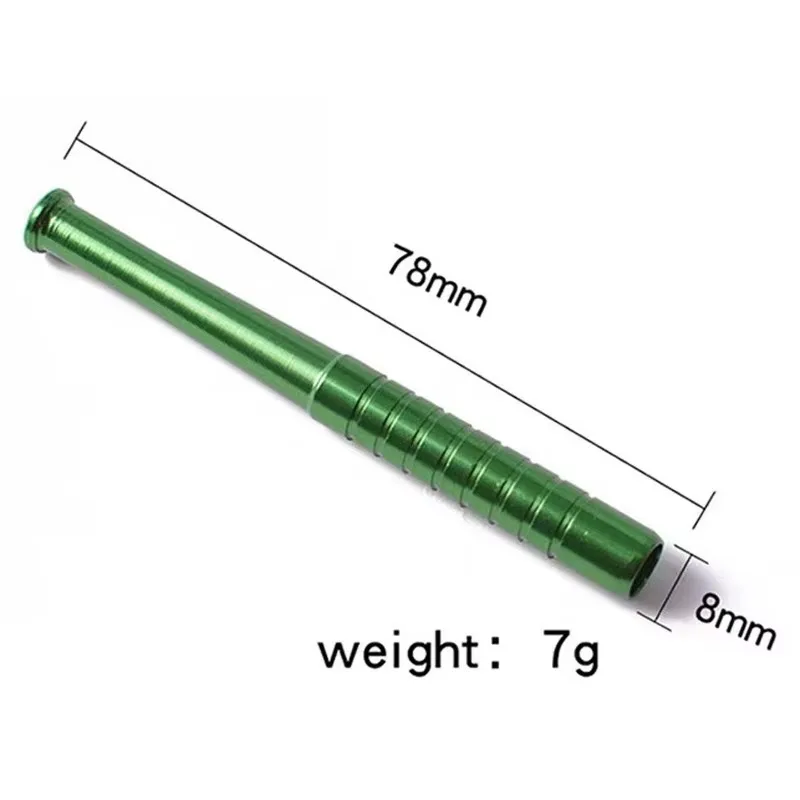 Baseball shape Snuff tube 78mm Hot Sale Snuff pipe various colors High Quality Aluminum Alloy tobacco pipe men Smoking Tool