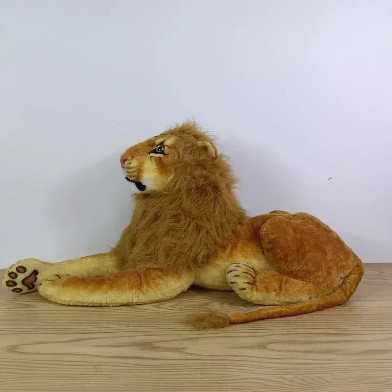 

28/85cm Simulation Animal Prone Lion Pillow Model Large Stuffed Plush Doll Lion King Adult Simba Toy Sofa Bed Kids Gift