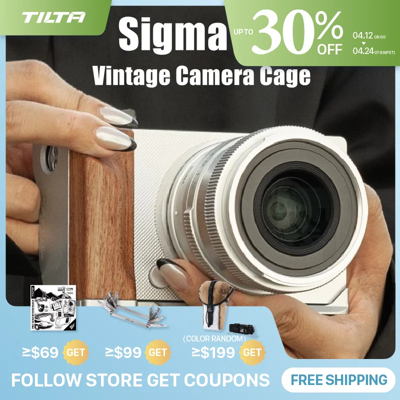 

TILTA для Sigma BF Монтажная опорная пластина с деревянной ручкой Винтажный базовый комплект для камеры - 2 канала