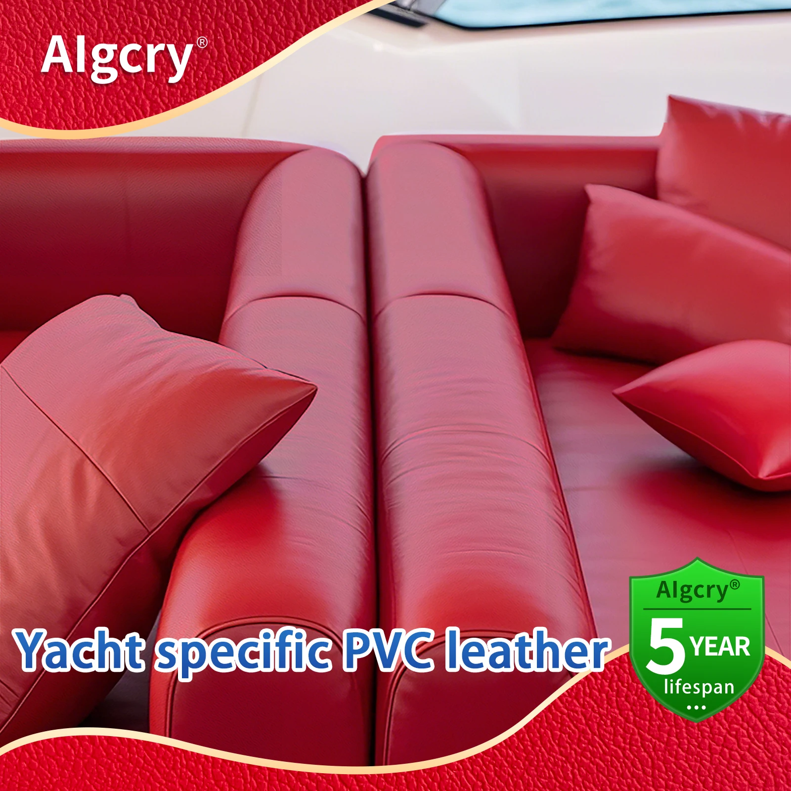 

Искусственная кожа ПВХ Flicker 5 Yard, морского класса | Прочный, устойчивый к солнечному воздействию материал для обивки салонов лодок | 5 цветов