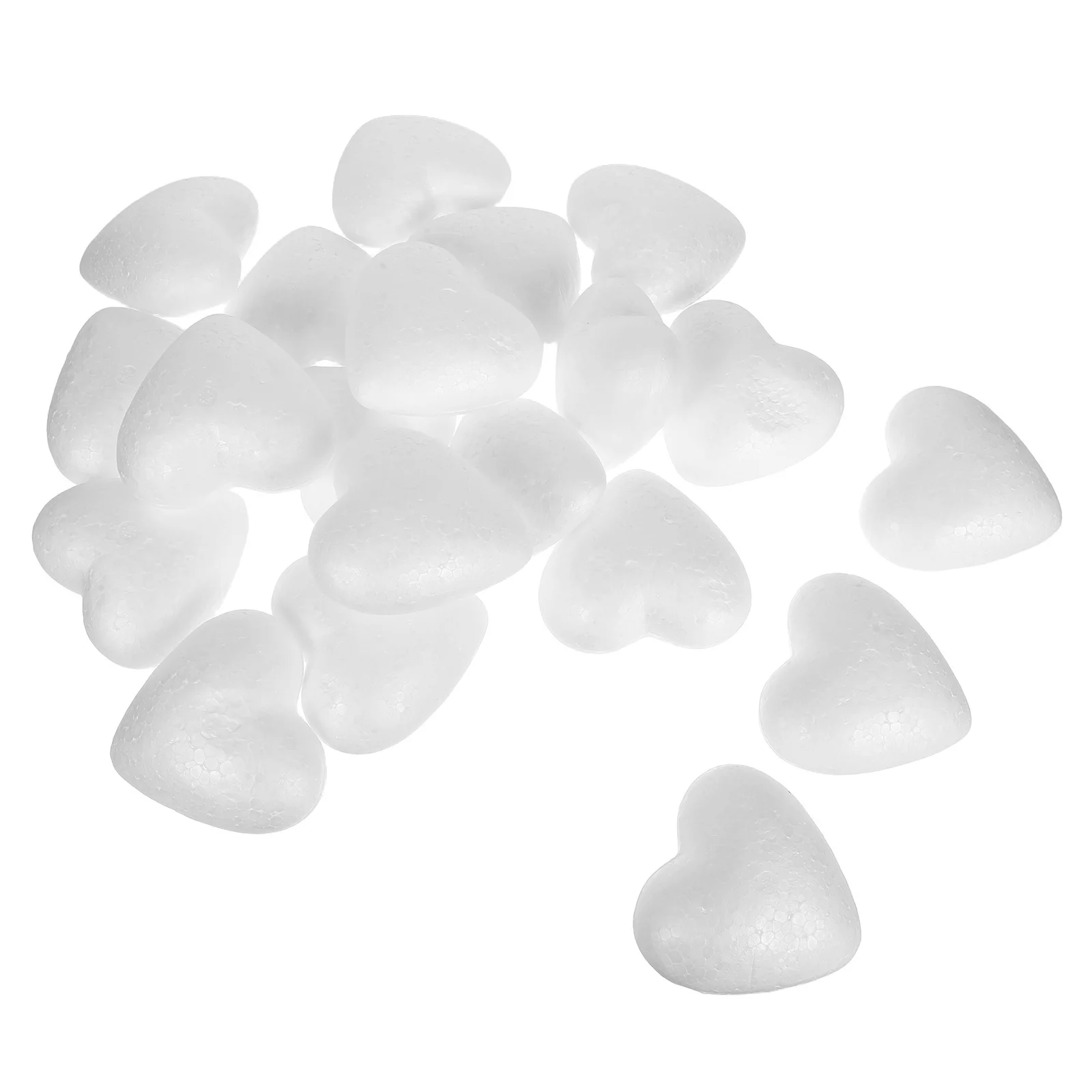 

20Pcs DIY Foam Heart Crafts Unpainted Foam Balls for Wedding Decorations Holiday Party Supplies Handmade Craft Material for