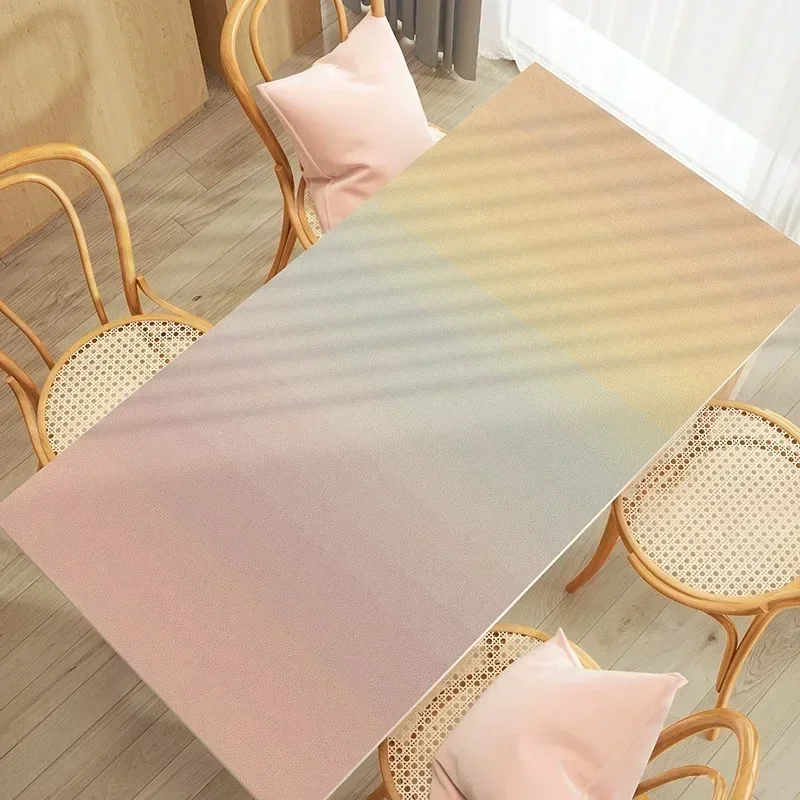 

PVC Fitted Round Elastic Tablecloth Transparent Waterproof Oil-Proof Table Cover Protector Cloth Dinning Table Table Covers Home