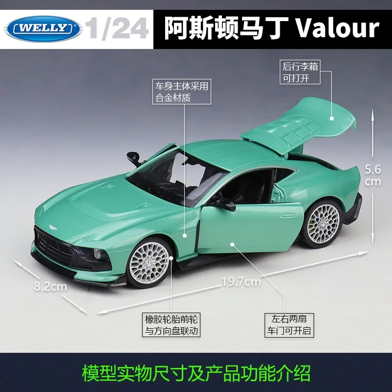 Welly 1:24 Model Sportowego Samochodu Wykonany ze Stopu Metali, Odlewane i Zabawkowe Pojazdy, Kolekcjonerski Model Samochodu, Zabawka dla Chłopca, Prezent na Urodziny