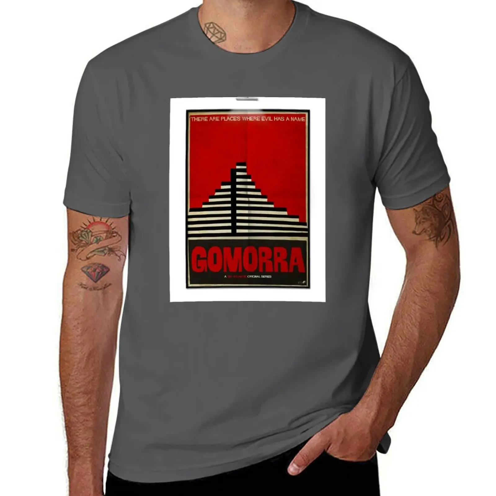 Gomorra poster T-Shirt Work Daily Short Sleeve Top