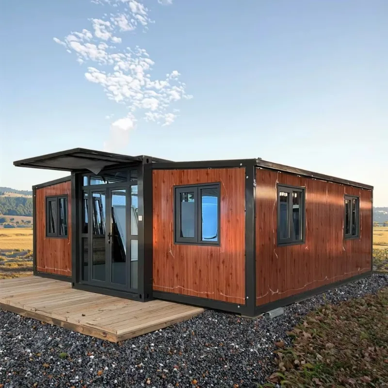 Expandable Foldable Prefab House 2 3 Room Layout Galvanized Steel Frame Insulated Mobile Modular Home For Villa Resort Temporary