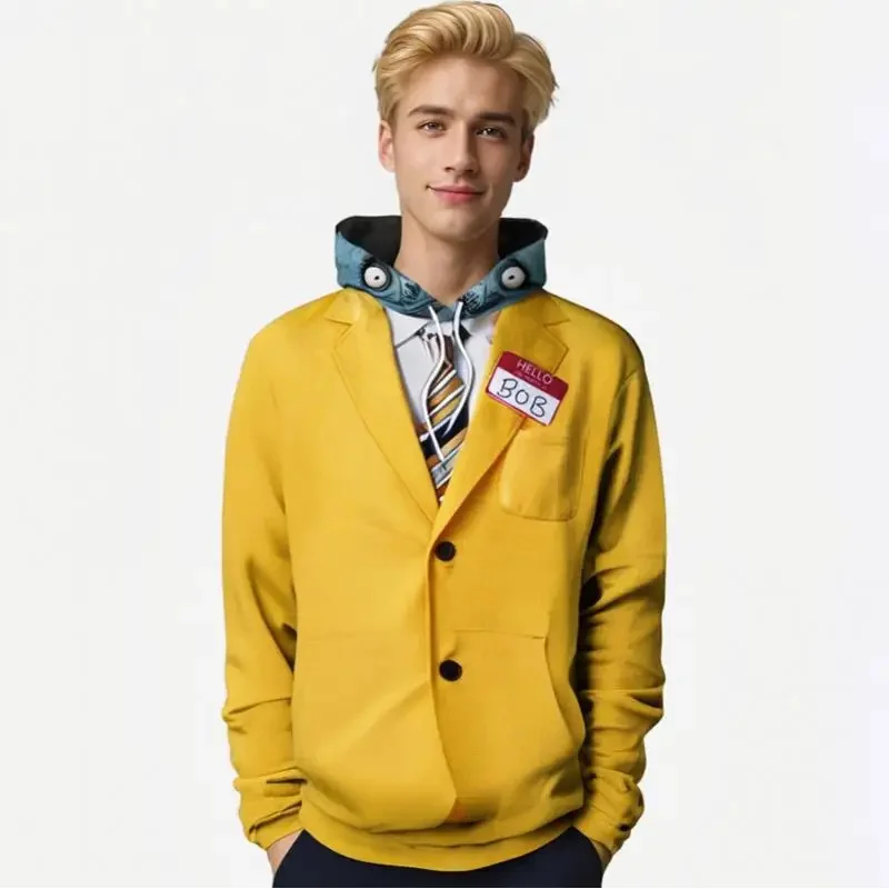 

Movie Bob Cosplay Shrinker Costume for Men Women 3D Print Hooded Sweatshirt Streetwear Halloween Carnival Pullover Zipper Jacket