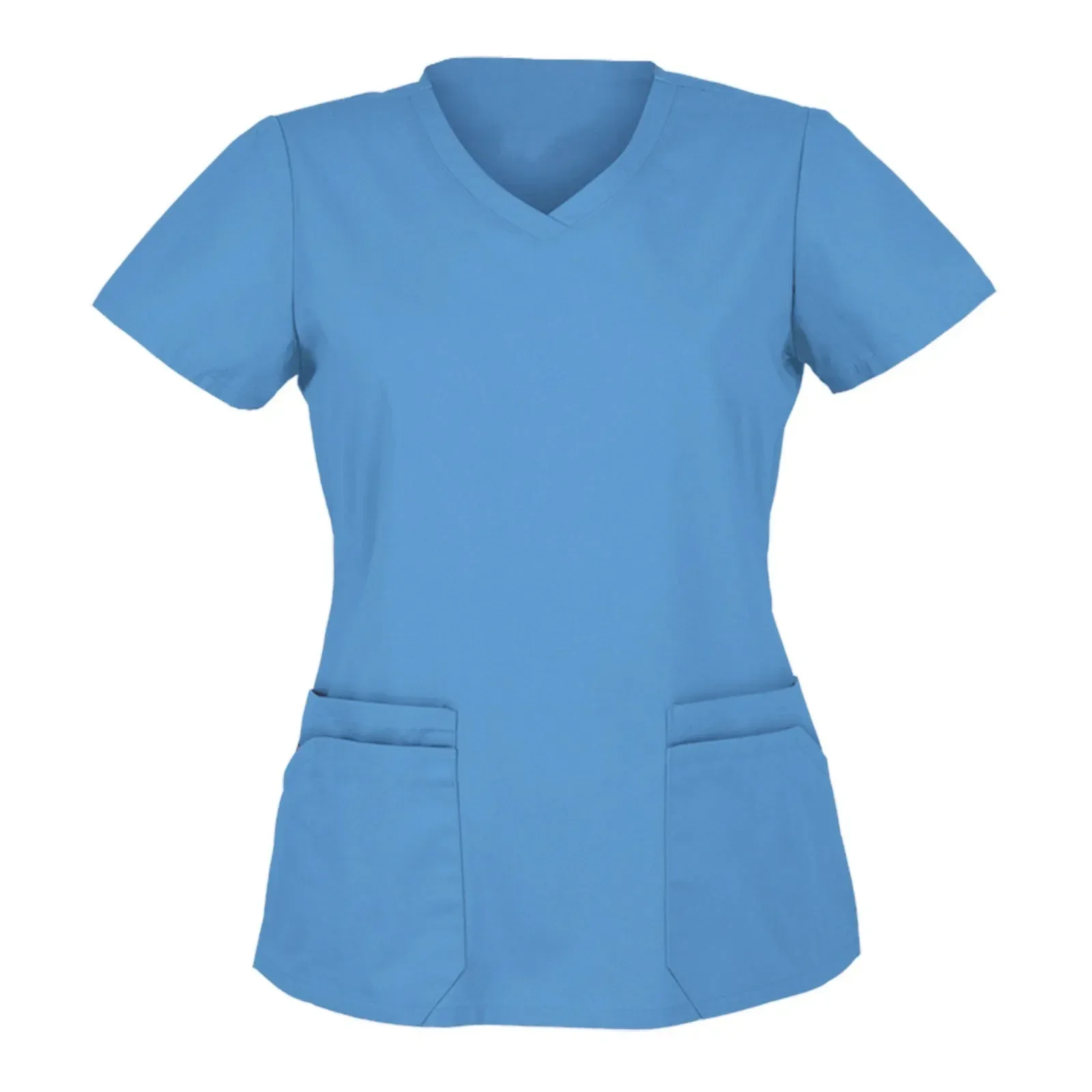 

Customizable LOGO Nurse Uniform Women Short Sleeve Tunic Hospital Healthcare Workers Nursing Uniform Beauty Salon Spa Scrubs Top