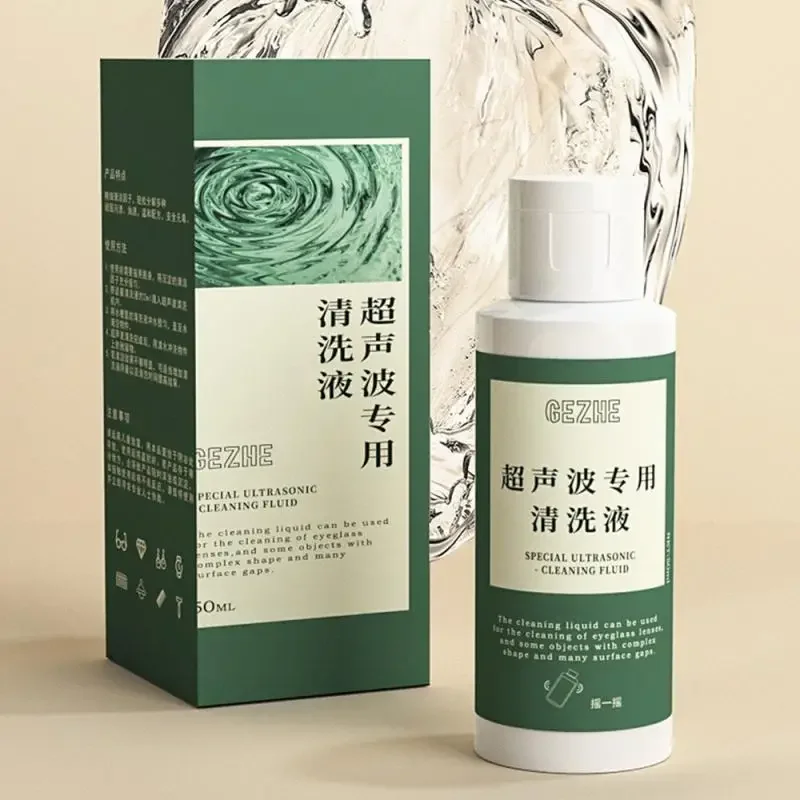Professionele 50/120 ml Ultrasone Reinigingsvloeistof voor Sieraden Brillen Lenzen Horloges Ringen Gebruik met Ultrasone Reiniger Machine