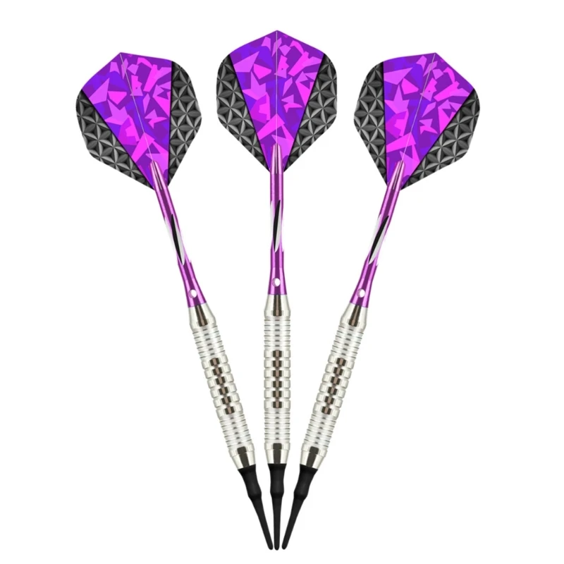 3 Pack Soft Tip Darts Profession 18g Metal Darts Sets with Darts Flight Aluminum Shafts Portable O Rings Tool Darts Box