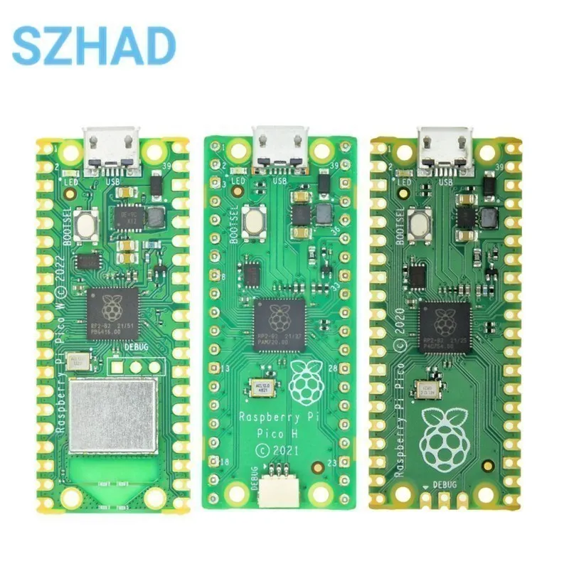 Raspberry Pi Pico or Pico W With Wireless WiFi Module Dual-Core ARM Cortex MO+RP2040 Microcontroller Development Board