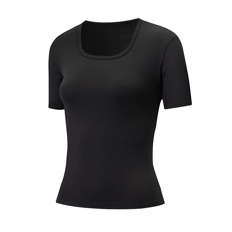 Obrázek 5: 3-piece dámská léto celistvý barva sexi u-neck s krátkými rukávy pohodlné ležérní tričko fitness sportovní domácí zeštíhlující mikina