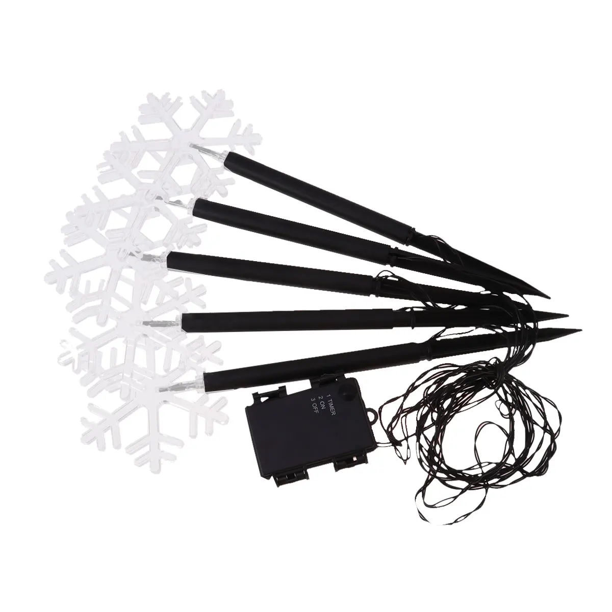 

Christmas Snowflake Lights 10M LED Garden Stake Lawn Lamp for Garden Stake Light Outdoor Patio Pathway Decoration