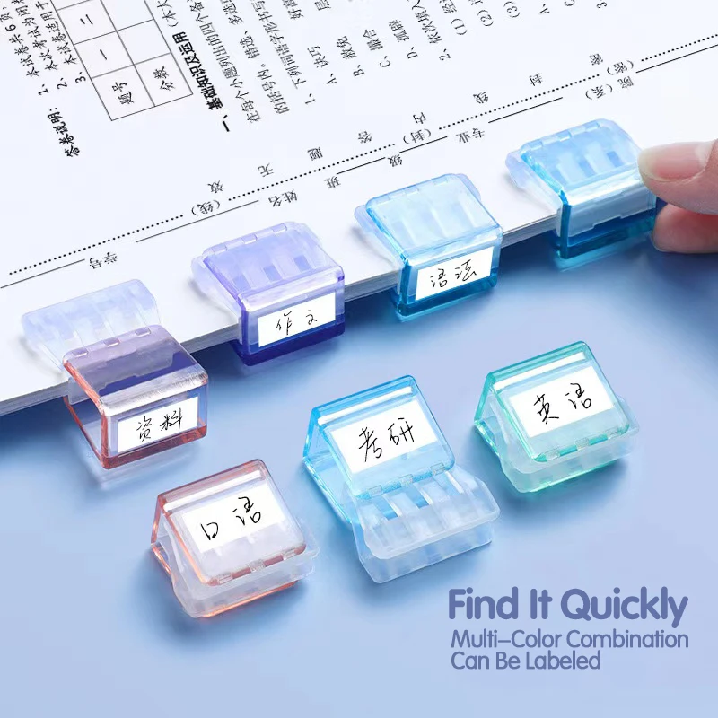 Color Push Clip Transparent Push Clip Morandi Folder Simple Receipt Folder Plastic Office Storage and Organization