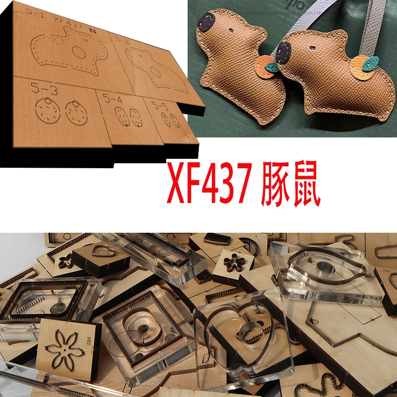 

guinea pig Leather Craft Punch Hand Tool Cut Knife Mould XF437 New Japan Steel Blade Wooden Die leather craft tools