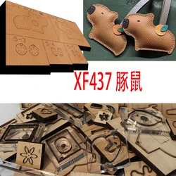 guinea pig Leather Craft Punch Hand Tool Cut Knife Mould XF437 New Japan Steel Blade Wooden Die leather craft tools