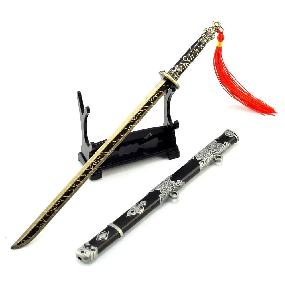 22cm tigre vanguard faca de cobre vermelho wu kong mito preto metal completo artesanato arma modelo colecionável ornamentos mesa menino brinquedo presentes