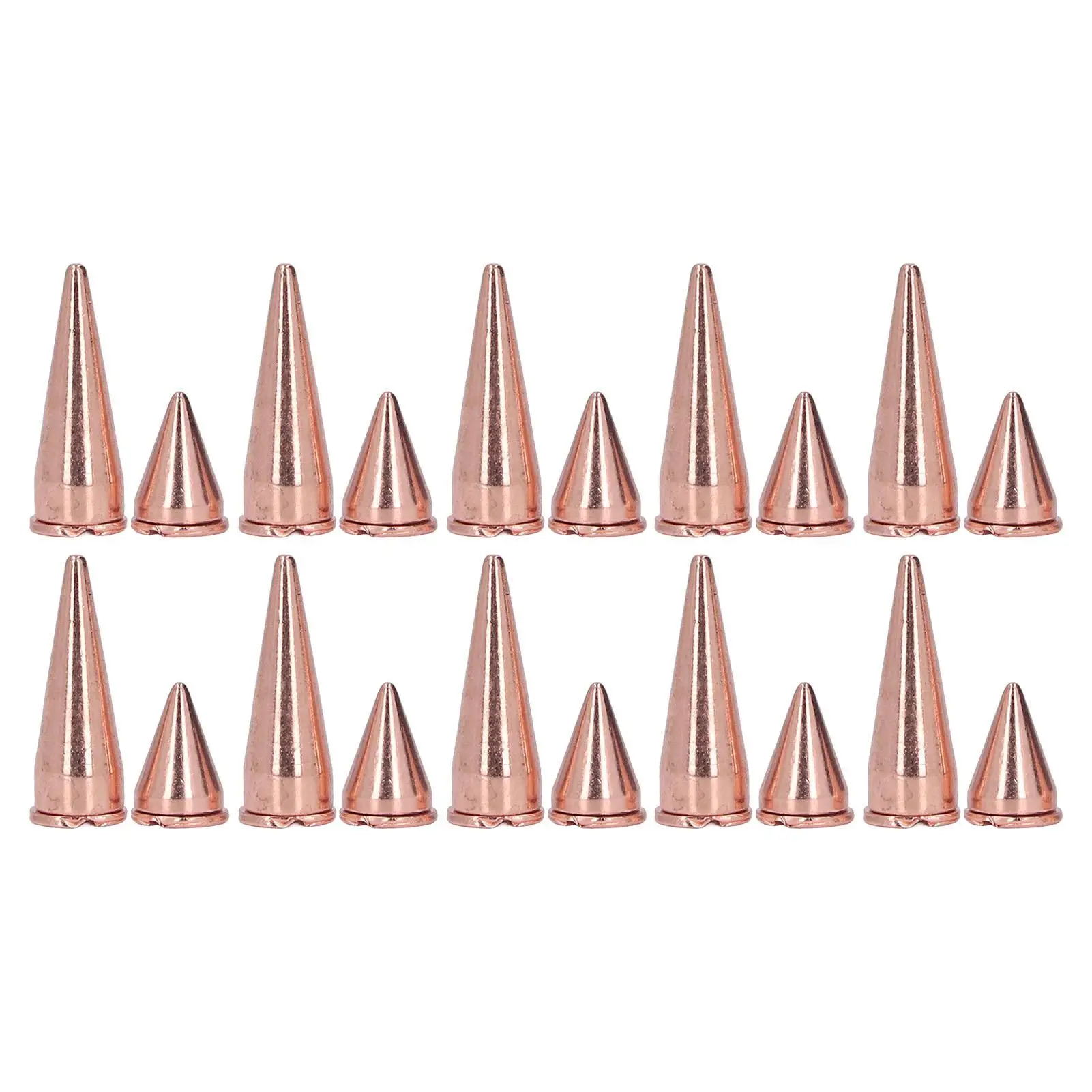 Rose Gold Metal Punk Cone Spikes Studs for diy Bags - Electroplated Fashion Accessories