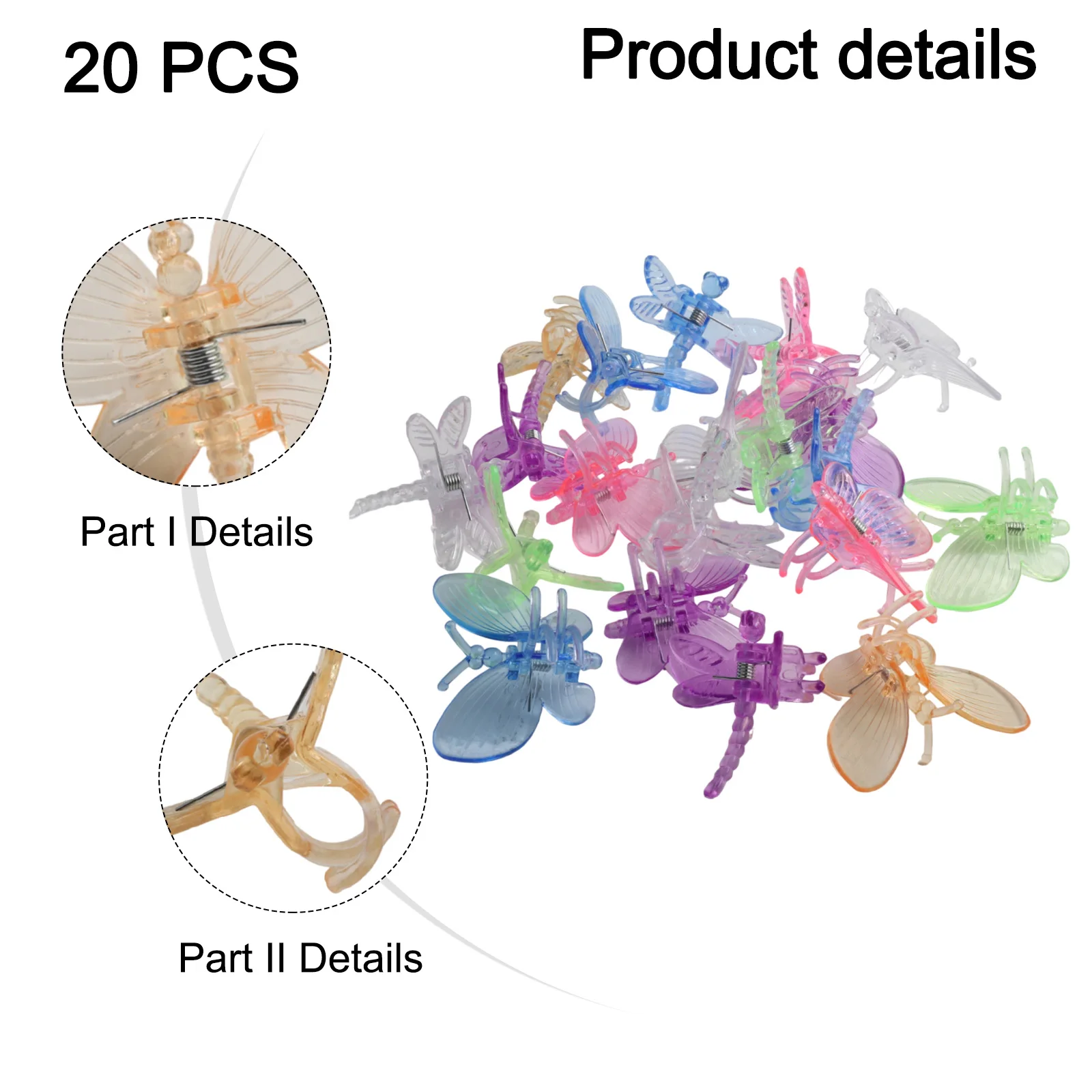 

Orchid Clips Plant Fix Clips Garden Tools 20Pcs Flowers Vine Clip Garden Support Clip Plastic For Plant Cultivation