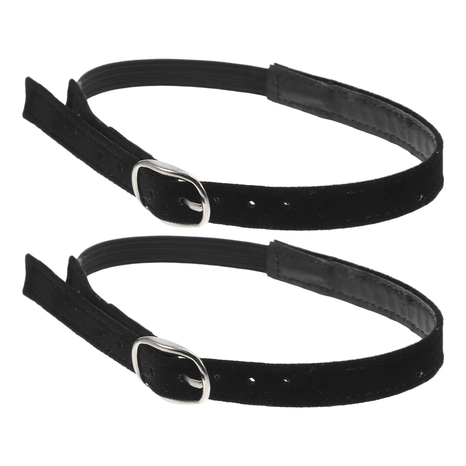 

2 Pairs Lazy Stretch High Heels Elastic Shoelaces Replacement Adjustable Back Straps for Heels Ankle Strings Pearl Buckle Sturdy