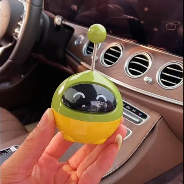 Robot Car Aroma Interior Car Ornaments Cartoon Dynamic Perfume Light Fragrance Balm TikTok The Same Style Car Air Freshener