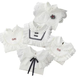 Children's clothing Girls' White T-Shirt Fashion Baby Basic T shirts Long Sleeve Cotton Tops Cute Lace Shirts Kids Clothing