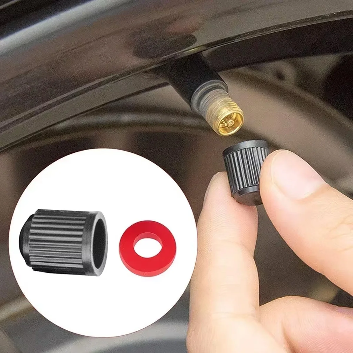 10/20/50/100 PCS Car Valve Cap Plastic Wheel Tire Air Stem Cover Black Tyre Valve Caps for Car Motorcycles Bike Bicycle image 6
