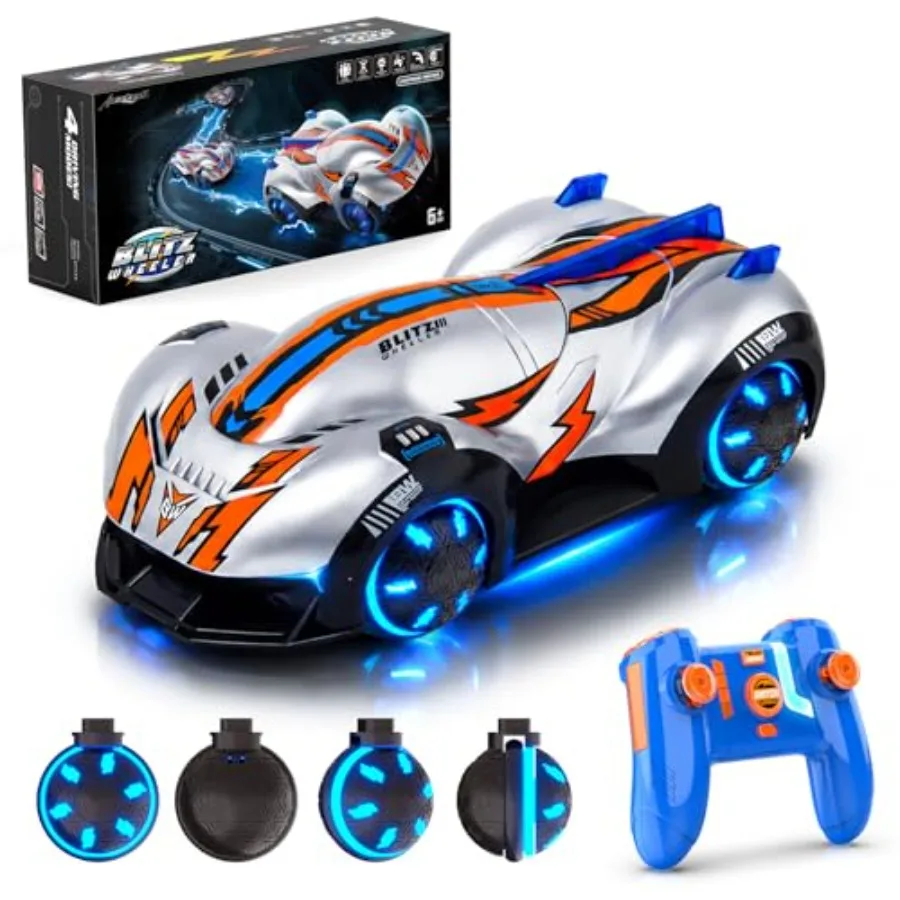 Spherical Wheel Remote Control Car For 6+ Years Old Boys Gift ABS Plastic Body, Black And Red Color, Proportional Speed Steerin