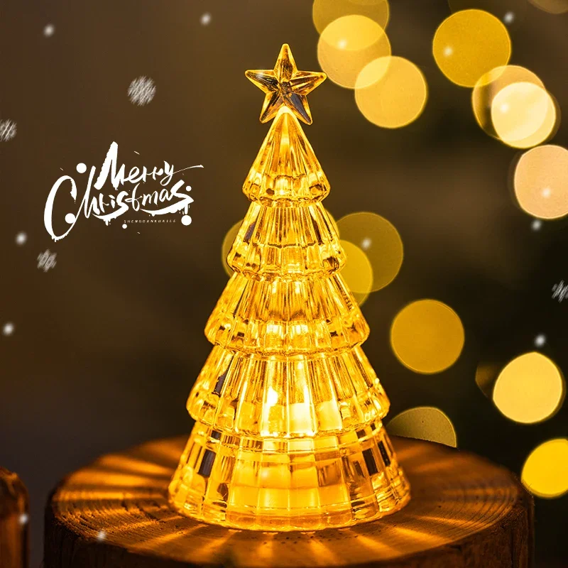 

Christmas Lights Crystal Tabletop Luminous Lights Small Christmas Tree Ornaments Room Arrangement Dress Up Props Home Decoration