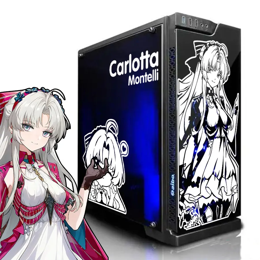 

Wuthering Waves Carlotta Montelli Anime Stickers for PC Case,ATX Vinyl Decals for Computer Chassis Skin,Waterproof